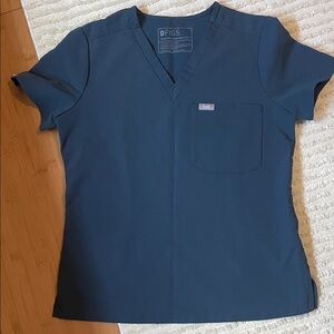 Figs Dark Gray Scrub Top